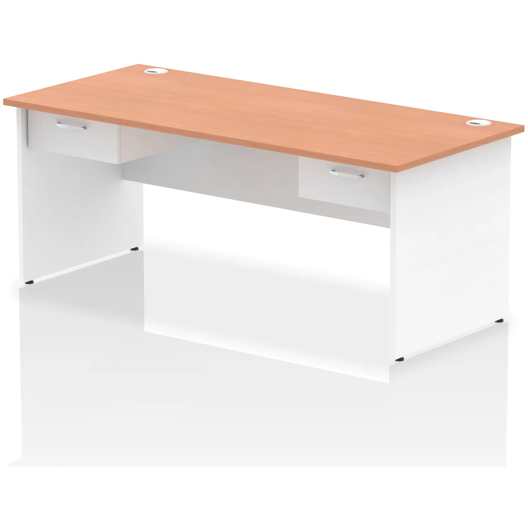 Impulse Panel End Rectangular Office Desk with Storage
