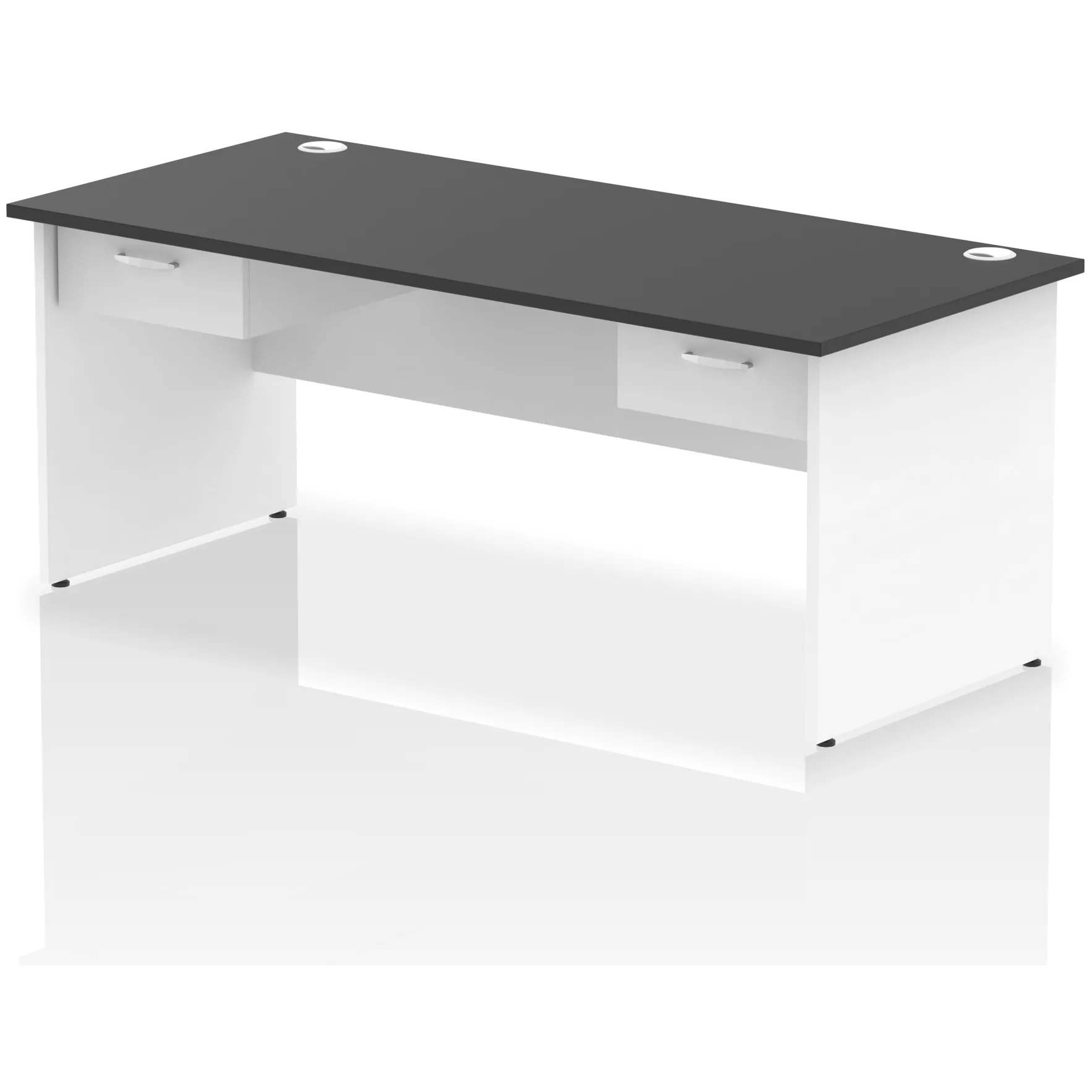 Impulse Panel End Rectangular Office Desk with Storage