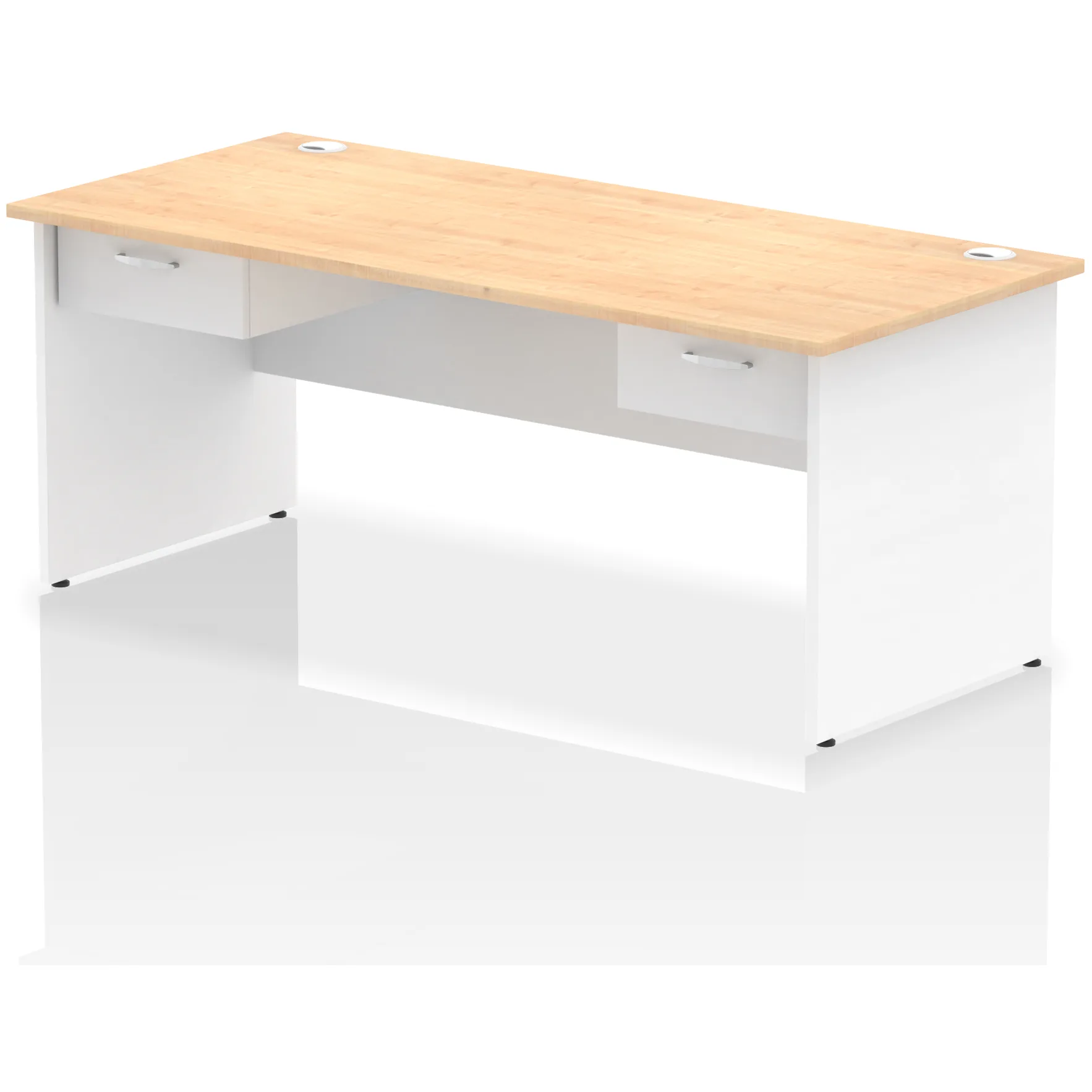 Impulse Panel End Rectangular Office Desk with Storage