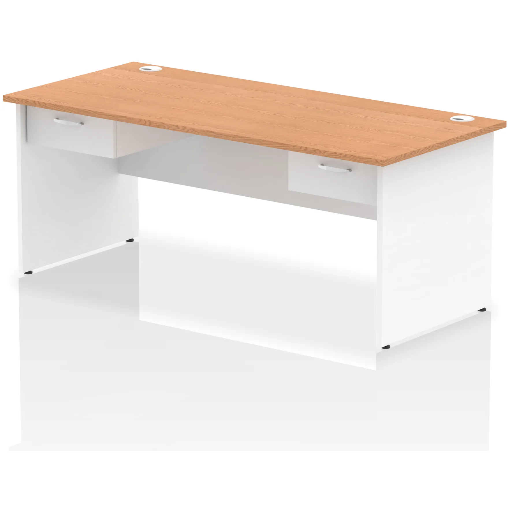 Impulse Panel End Rectangular Office Desk with Storage