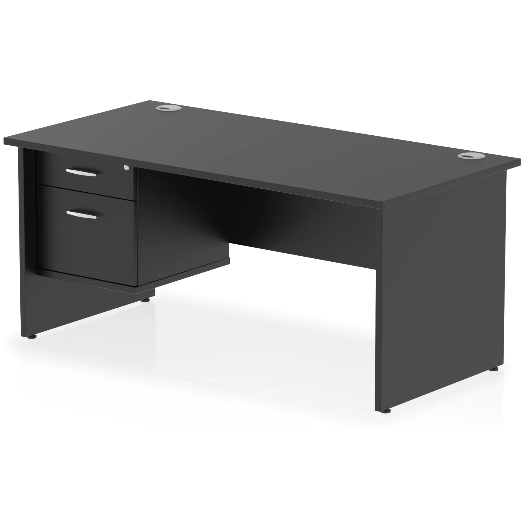 Impulse Panel End Rectangular Office Desk with Storage