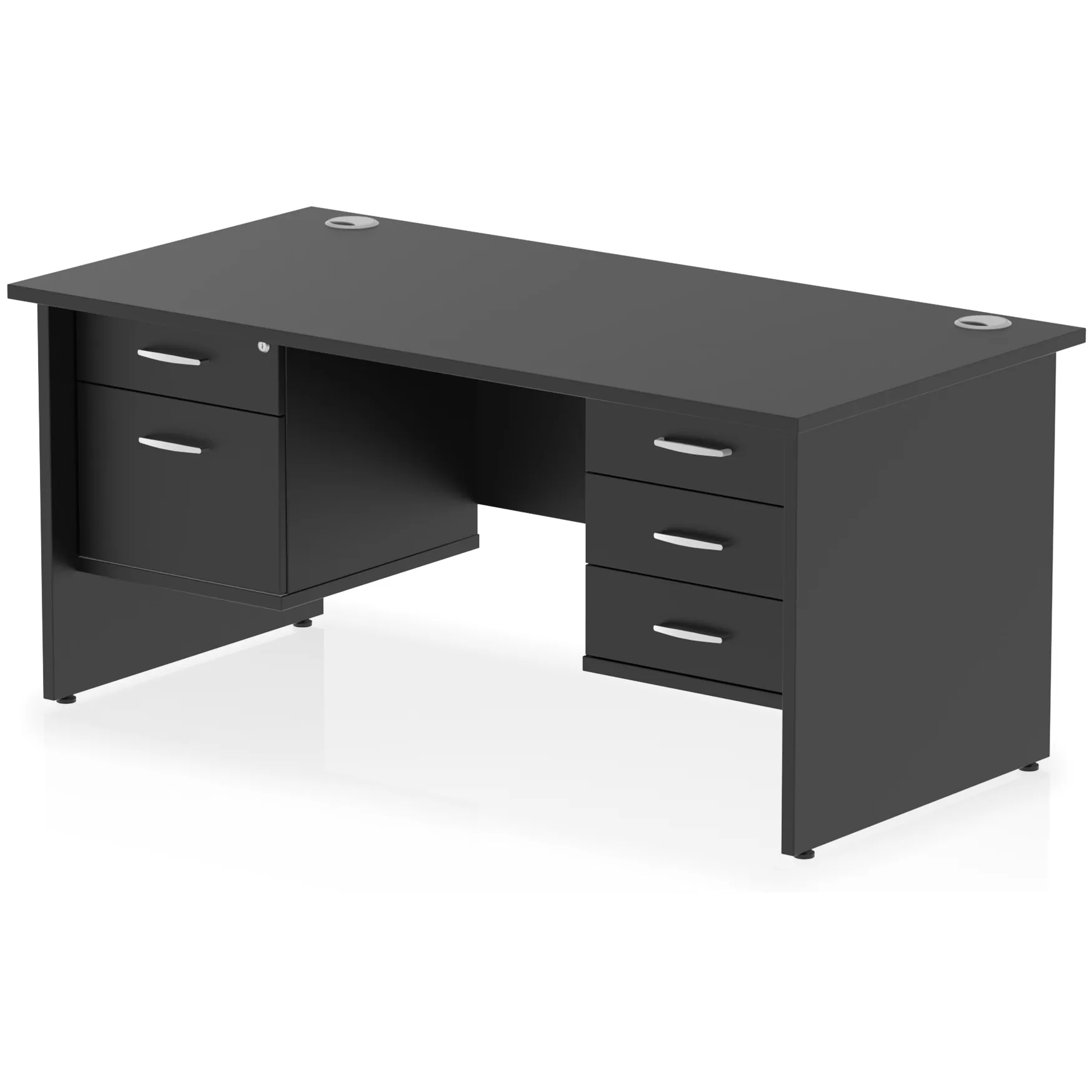 Impulse Panel End Rectangular Office Desk with Storage