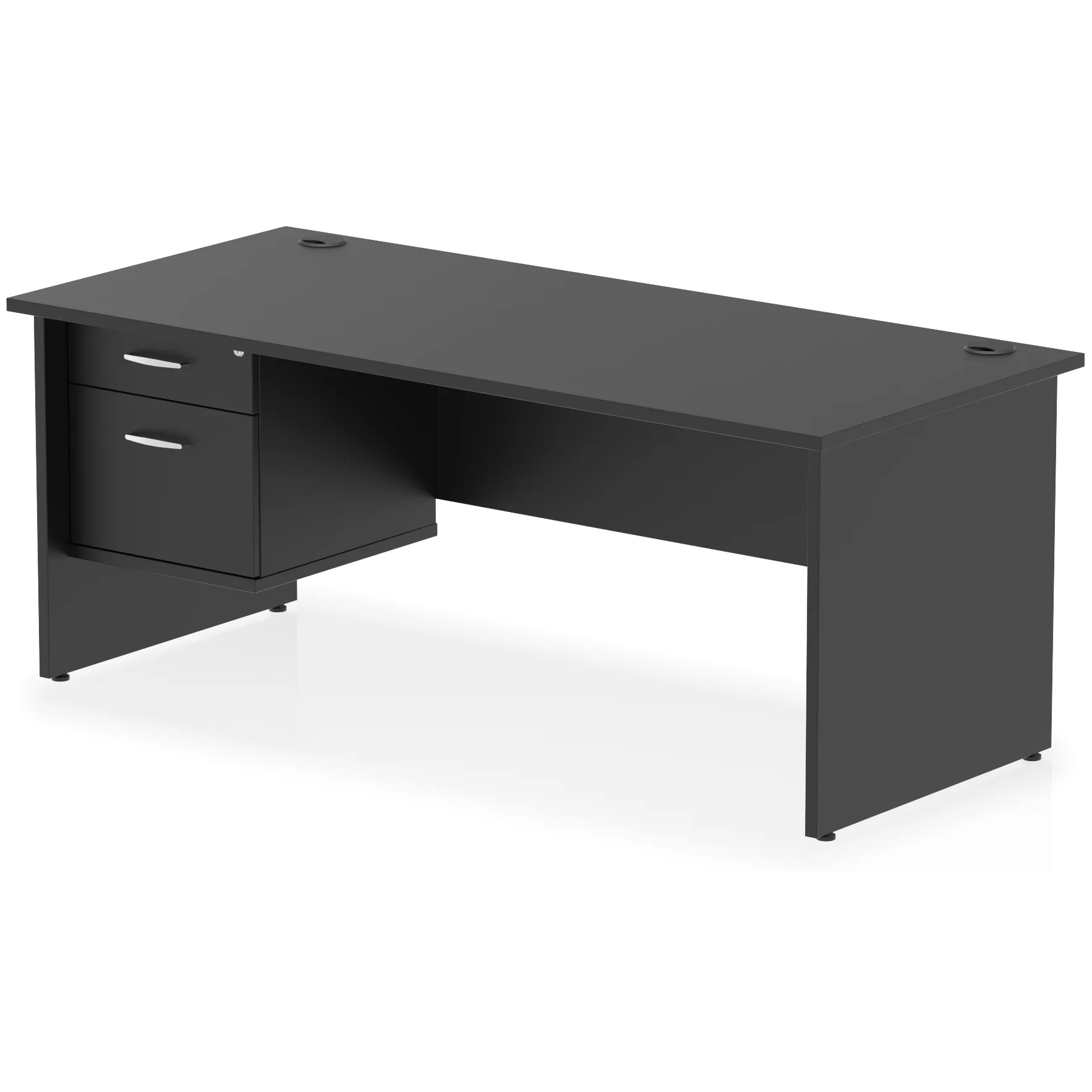 Impulse Panel End Rectangular Office Desk with Storage