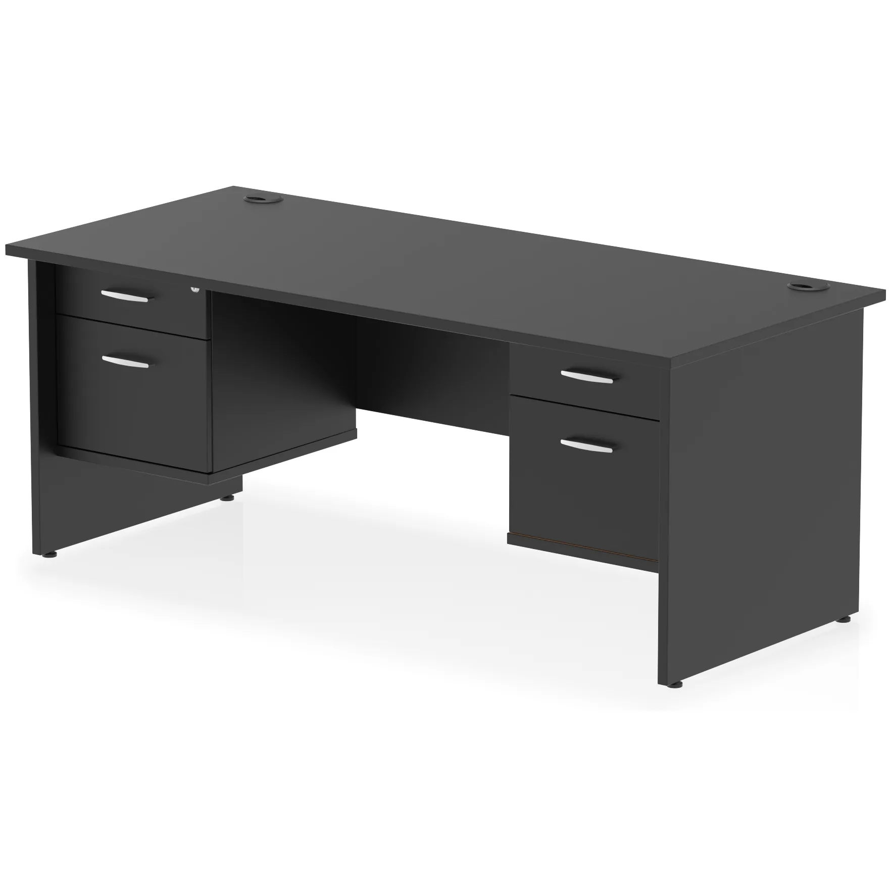 Impulse Panel End Rectangular Office Desk with Storage