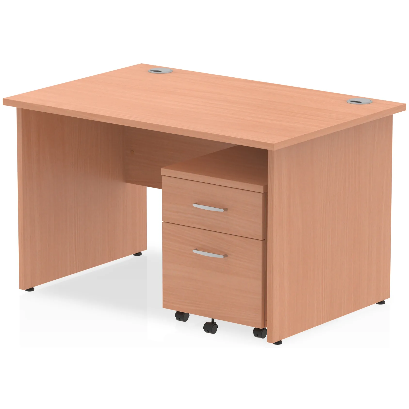 Impulse Panel End Rectangular Office Desk with Storage