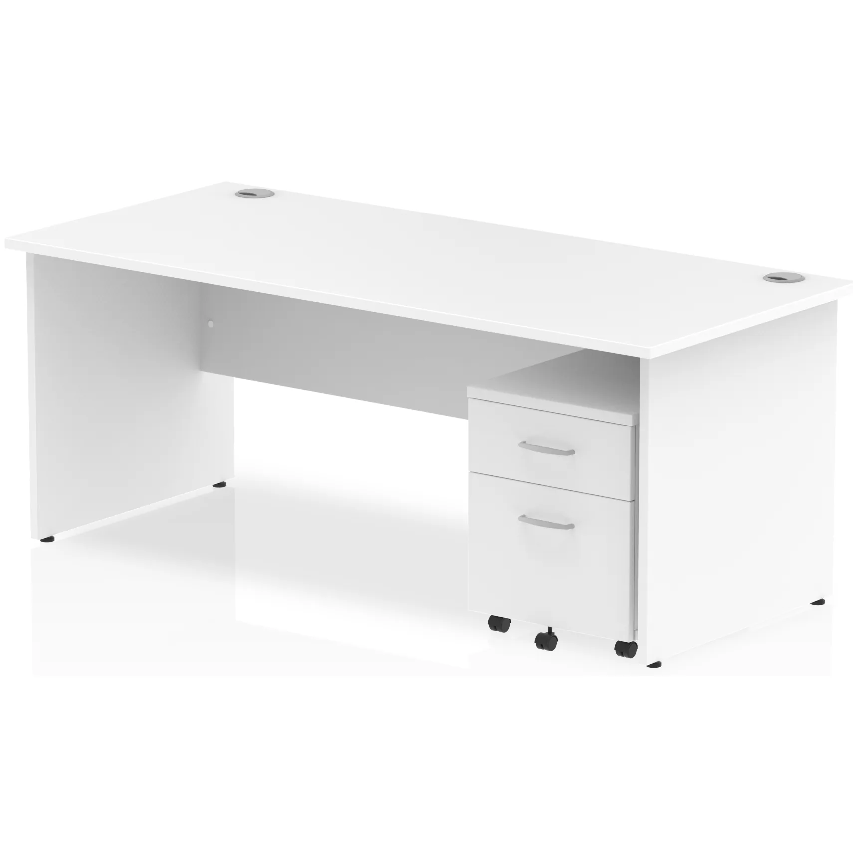Impulse Panel End Rectangular Office Desk with Storage