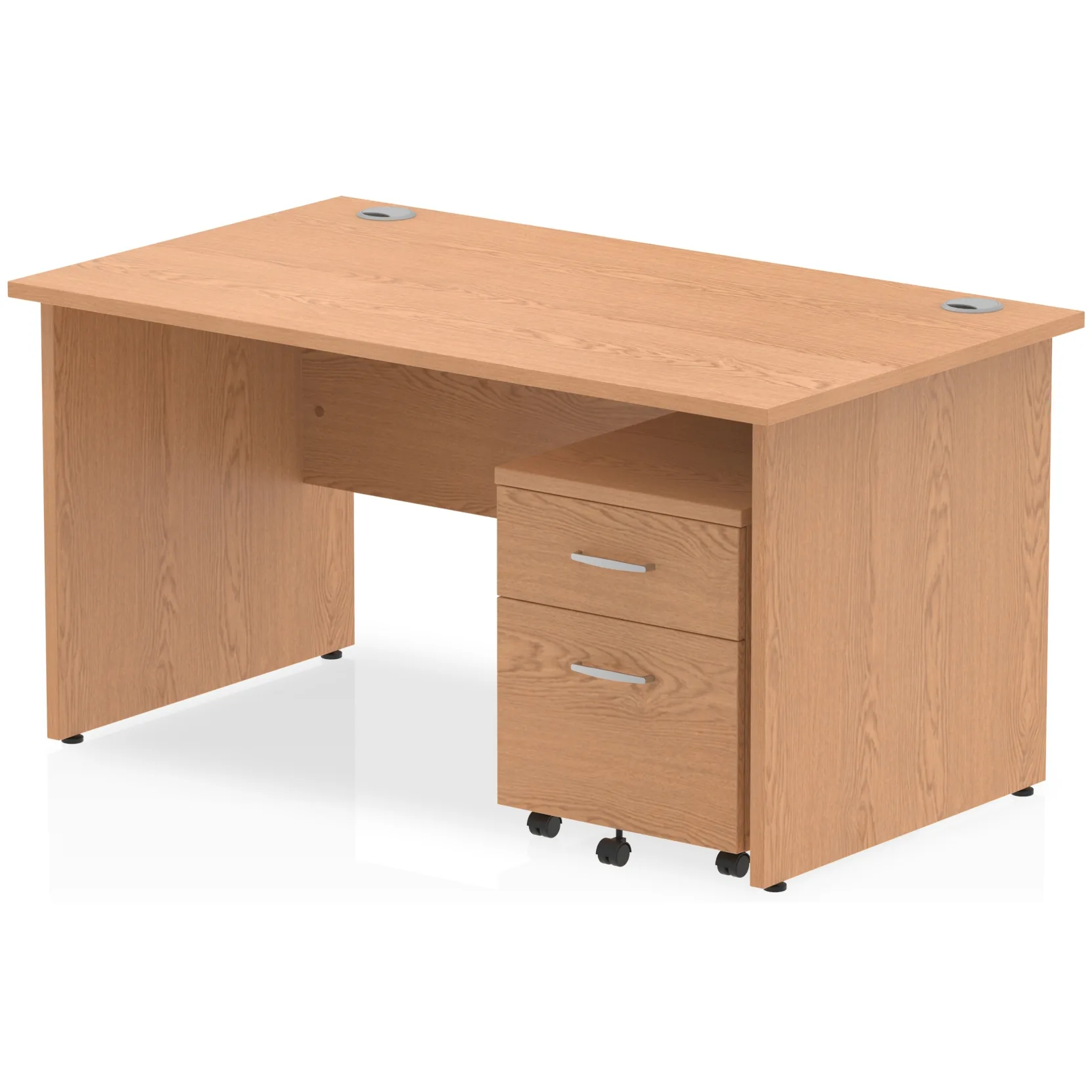 Impulse Panel End Rectangular Office Desk with Storage