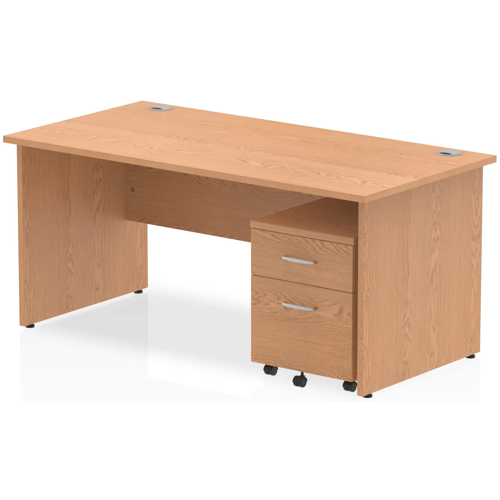 Impulse Panel End Rectangular Office Desk with Storage