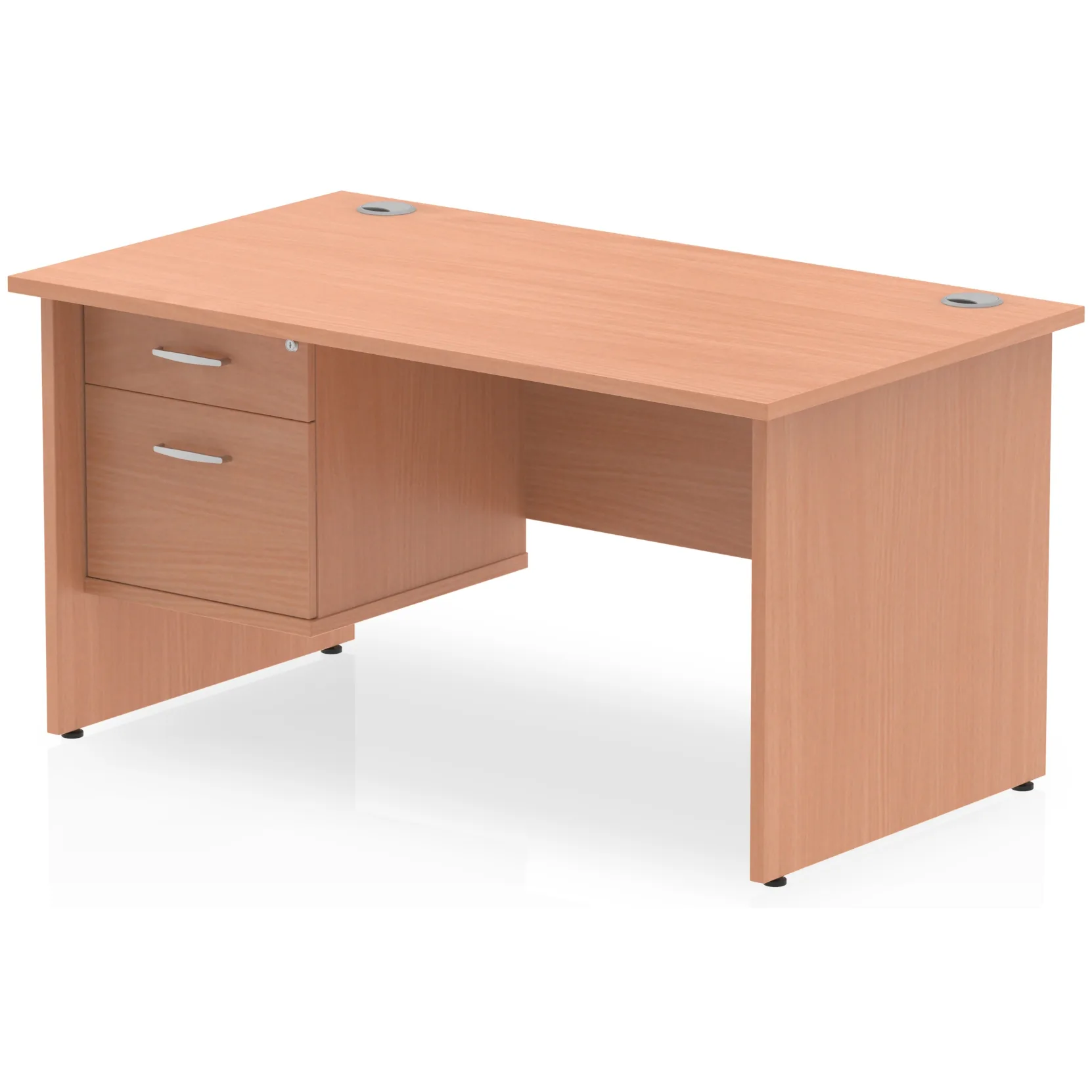 Impulse Panel End Rectangular Office Desk with Storage