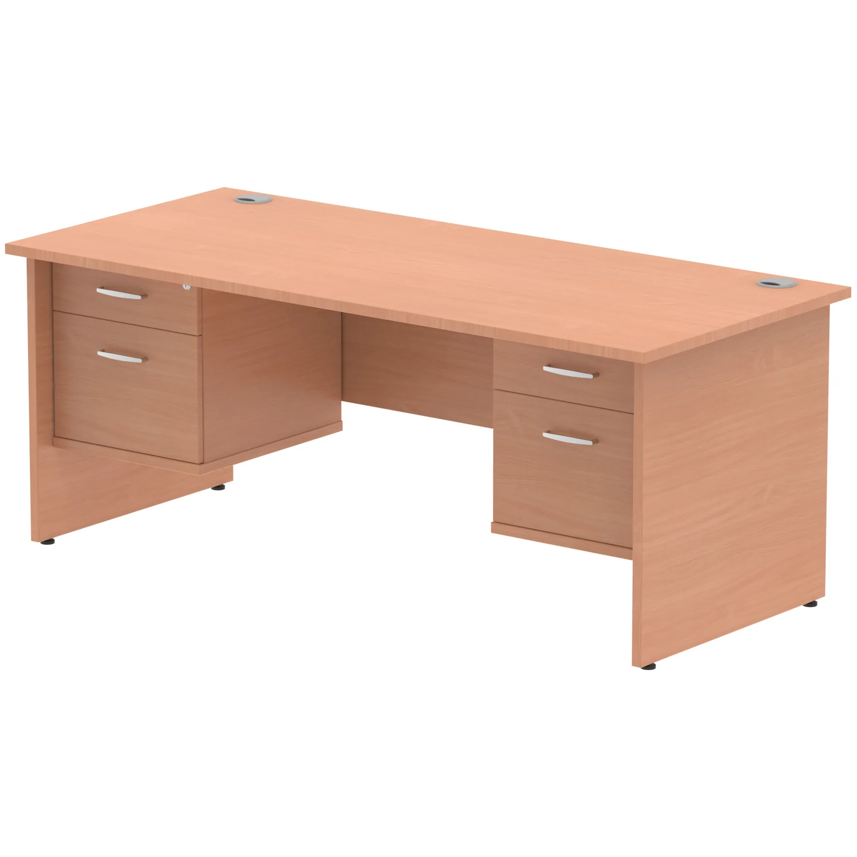 Impulse Panel End Rectangular Office Desk with Storage