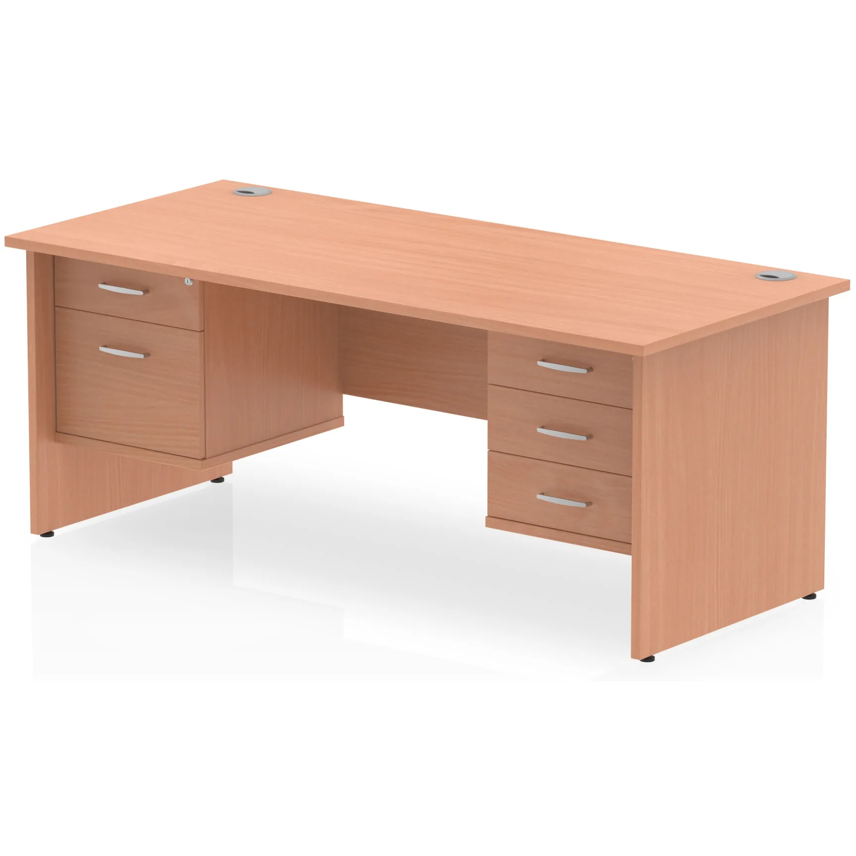 Impulse Panel End Rectangular Office Desk with Storage