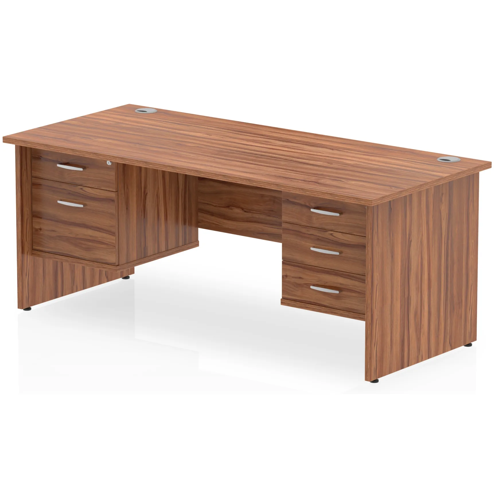 Impulse Panel End Rectangular Office Desk with Storage