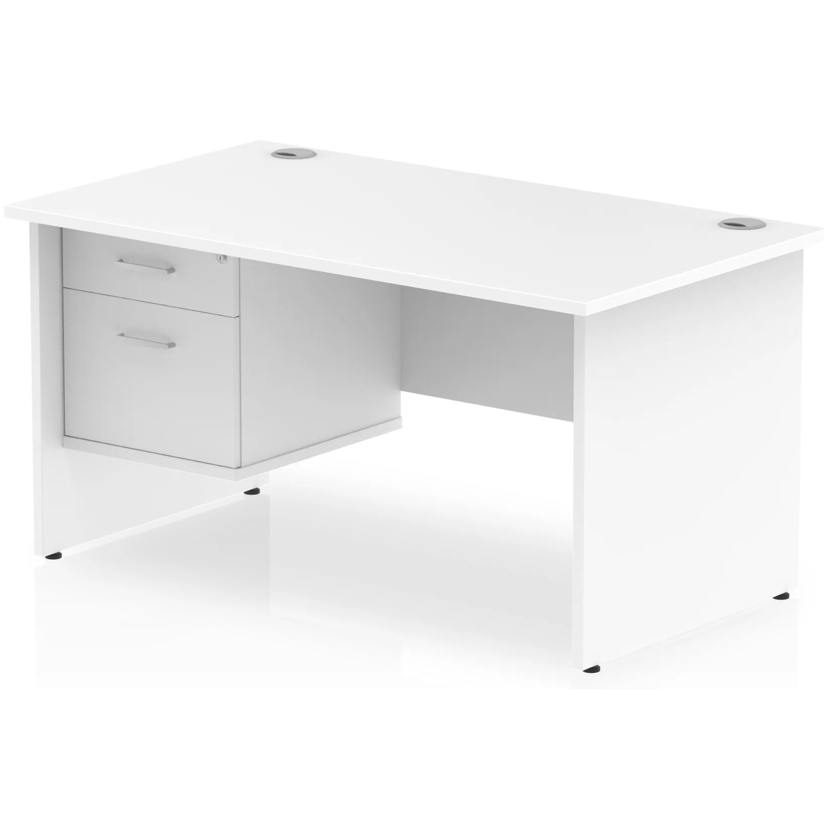 Impulse Panel End Rectangular Office Desk with Storage