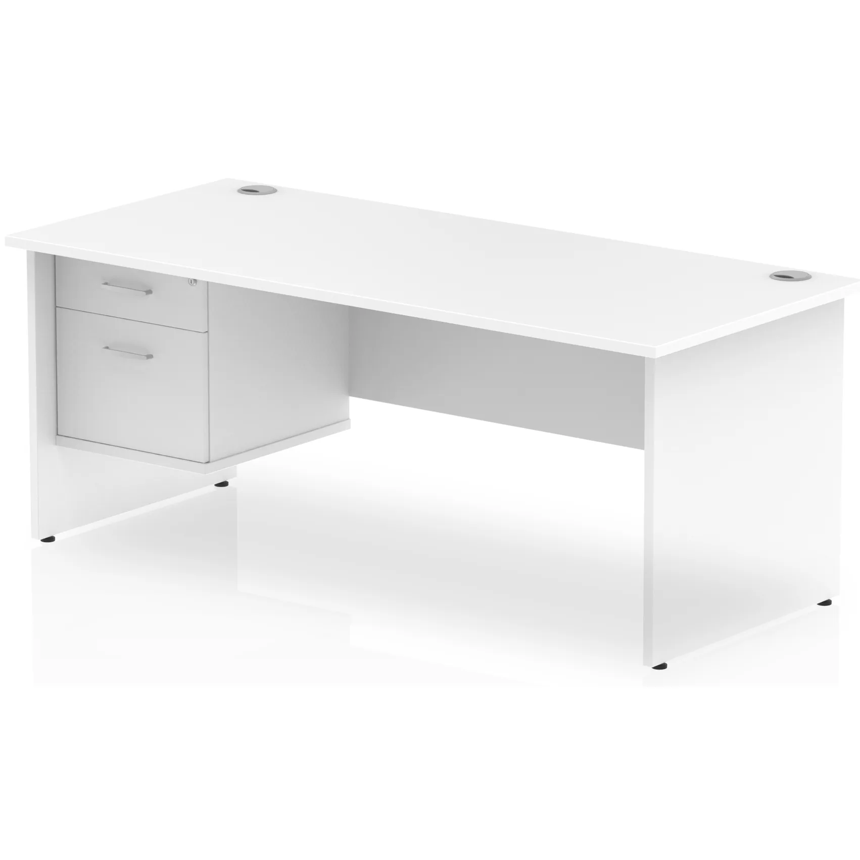 Impulse Panel End Rectangular Office Desk with Storage