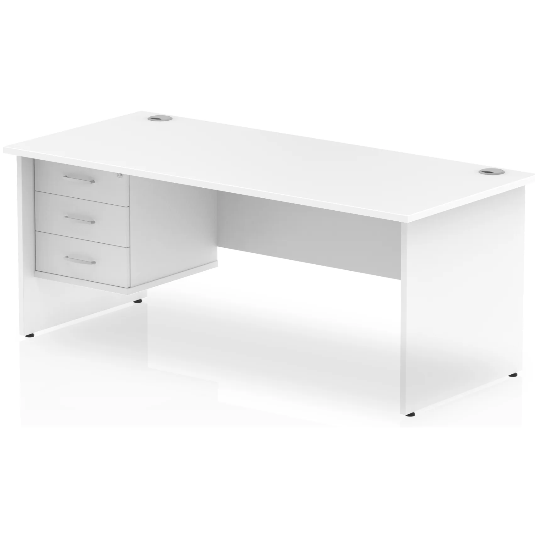Impulse Panel End Rectangular Office Desk with Storage