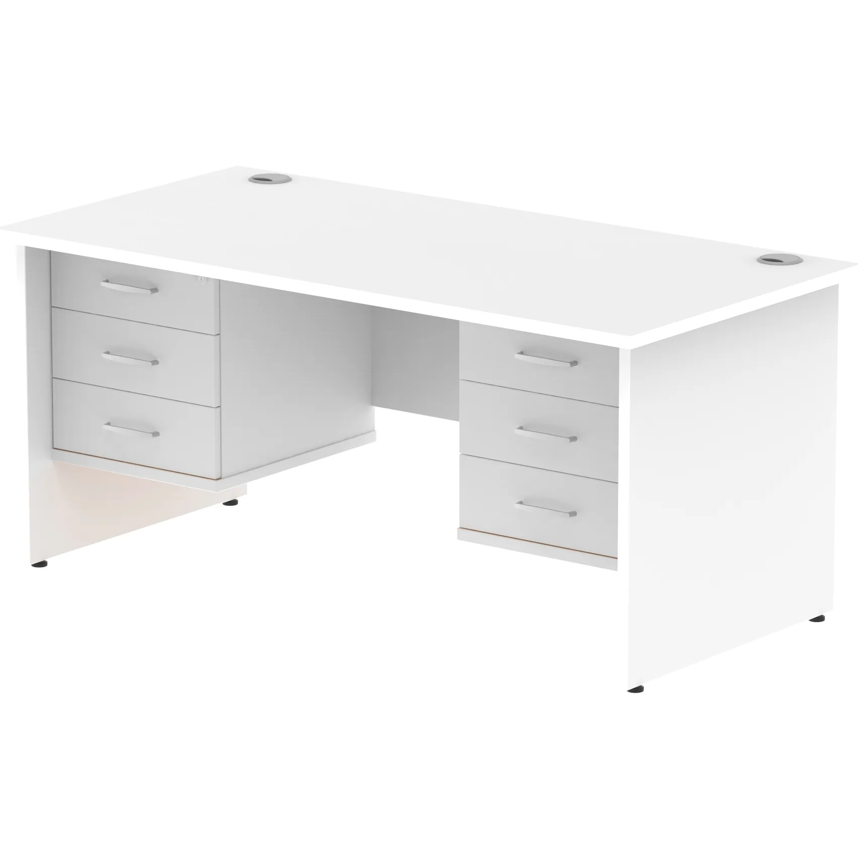 Impulse Panel End Rectangular Office Desk with Storage