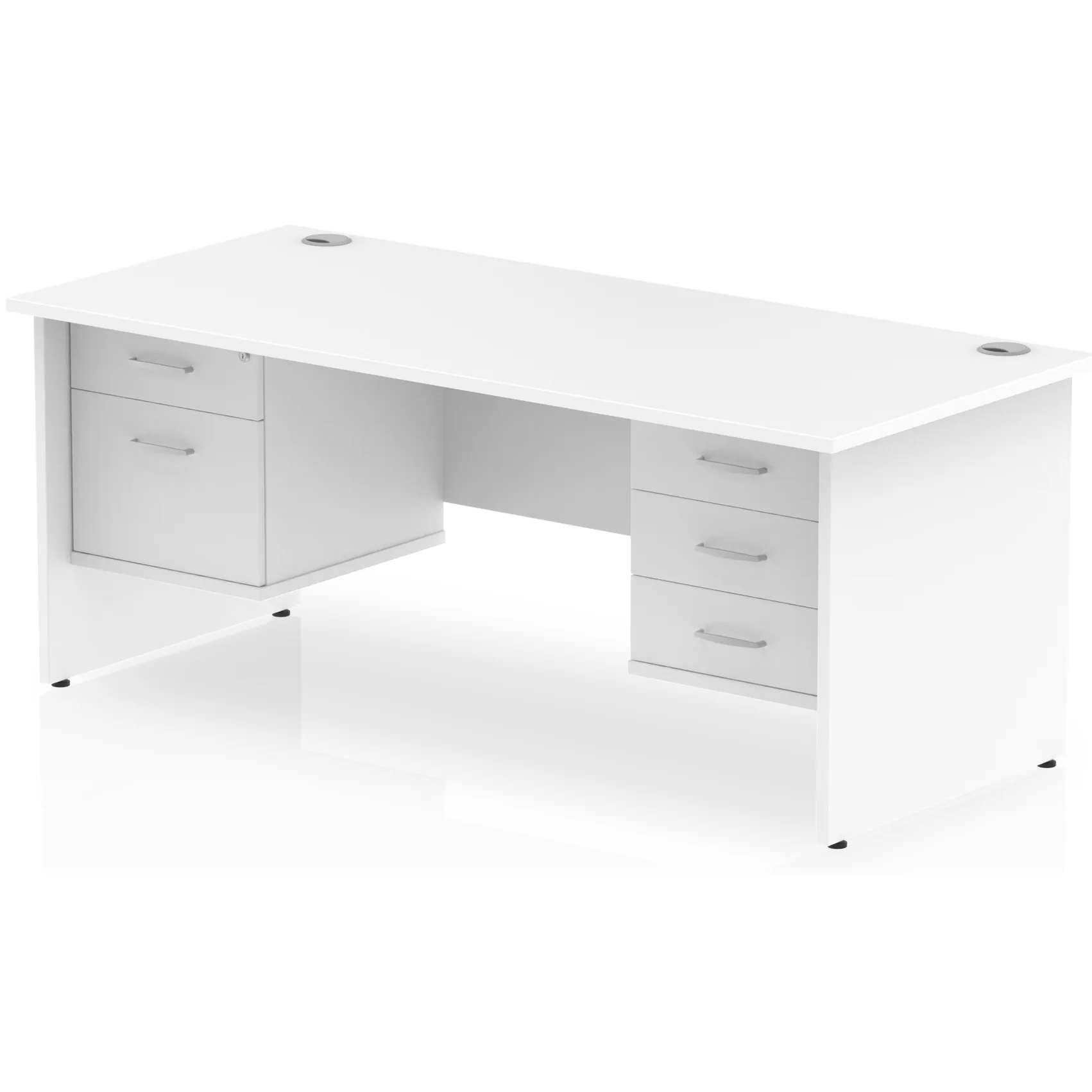 Impulse Panel End Rectangular Office Desk with Storage
