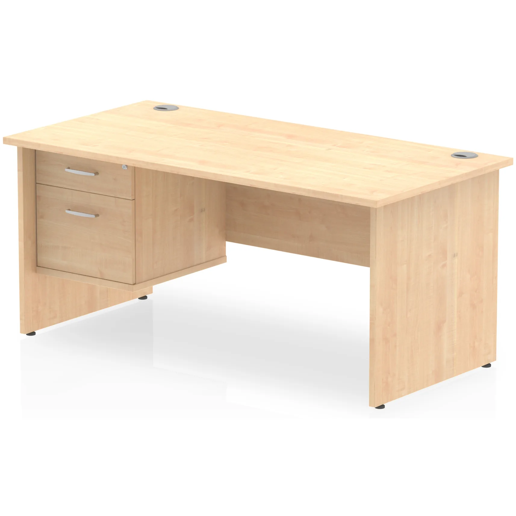 Impulse Panel End Rectangular Office Desk with Storage