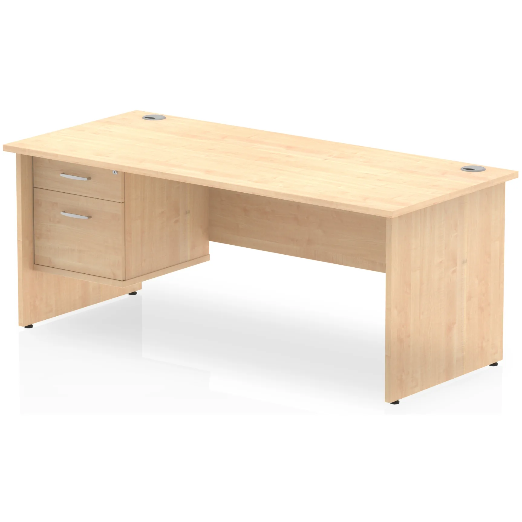 Impulse Panel End Rectangular Office Desk with Storage