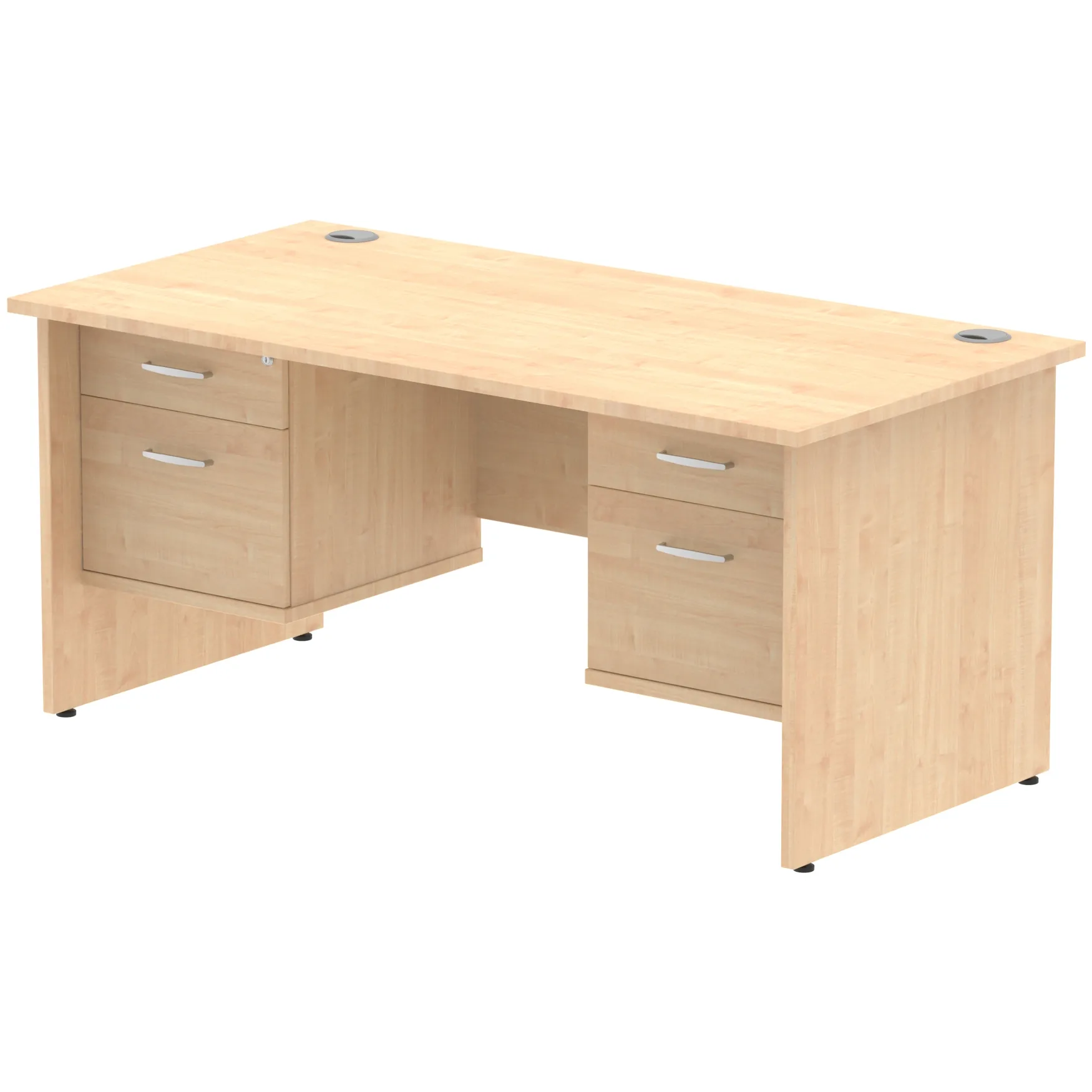 Impulse Panel End Rectangular Office Desk with Storage