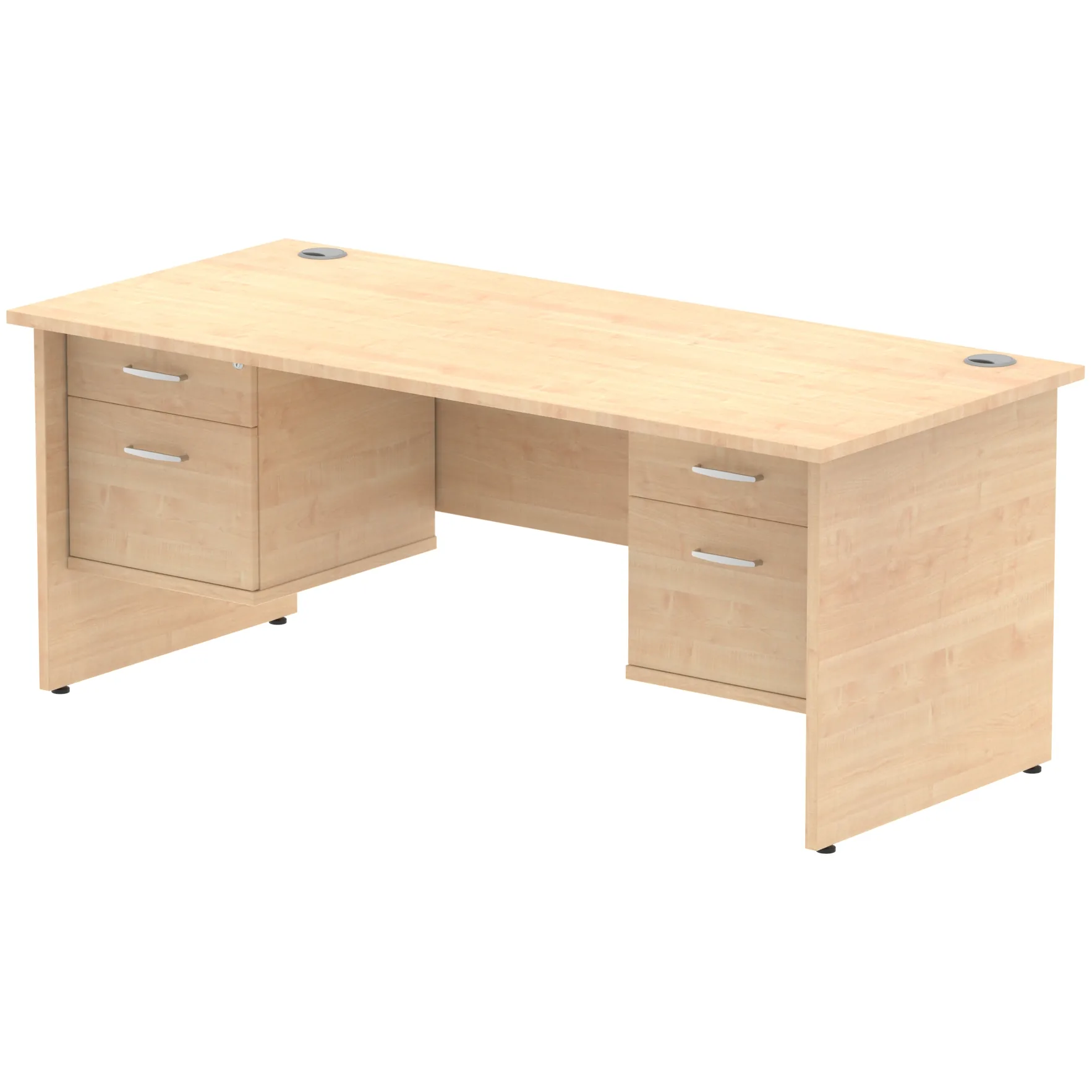 Impulse Panel End Rectangular Office Desk with Storage