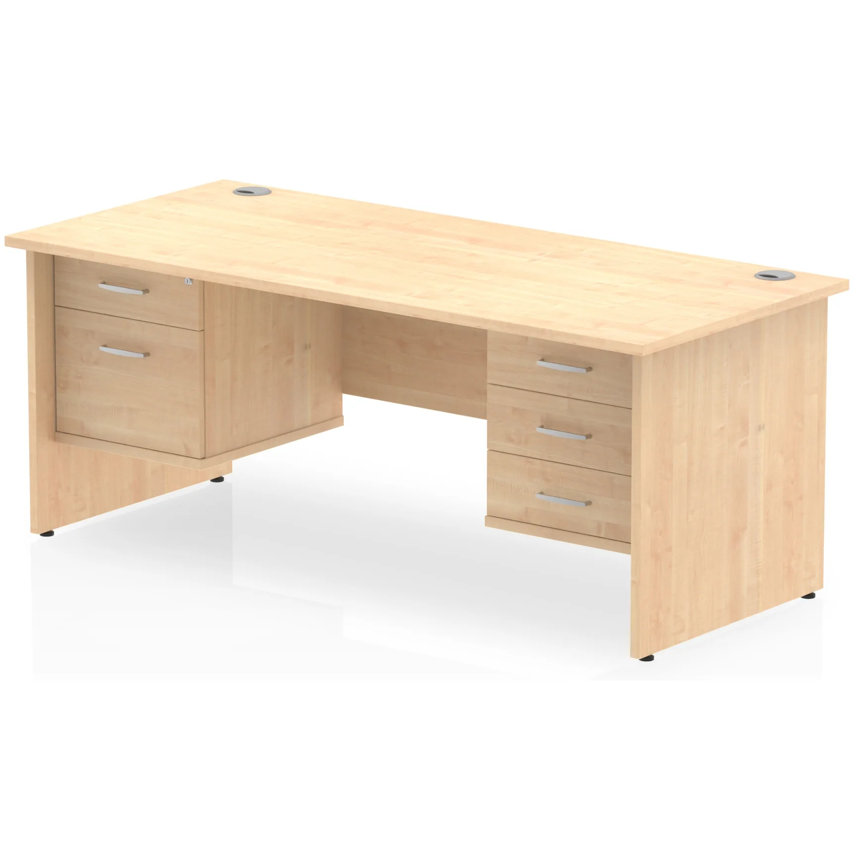 Impulse Panel End Rectangular Office Desk with Storage