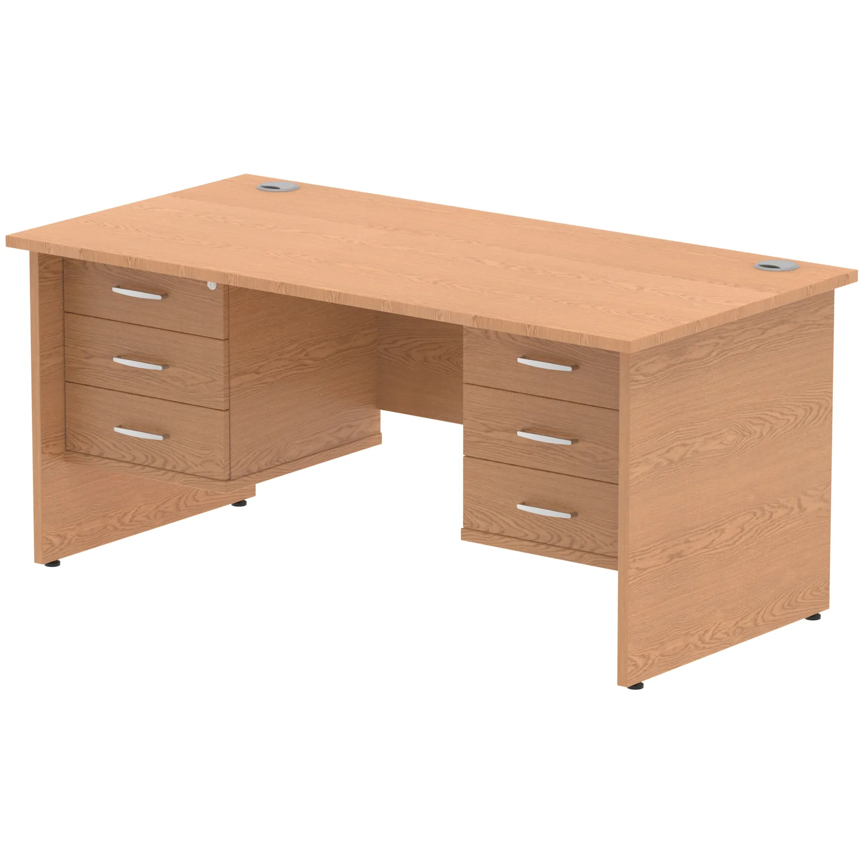Impulse Panel End Rectangular Office Desk with Storage