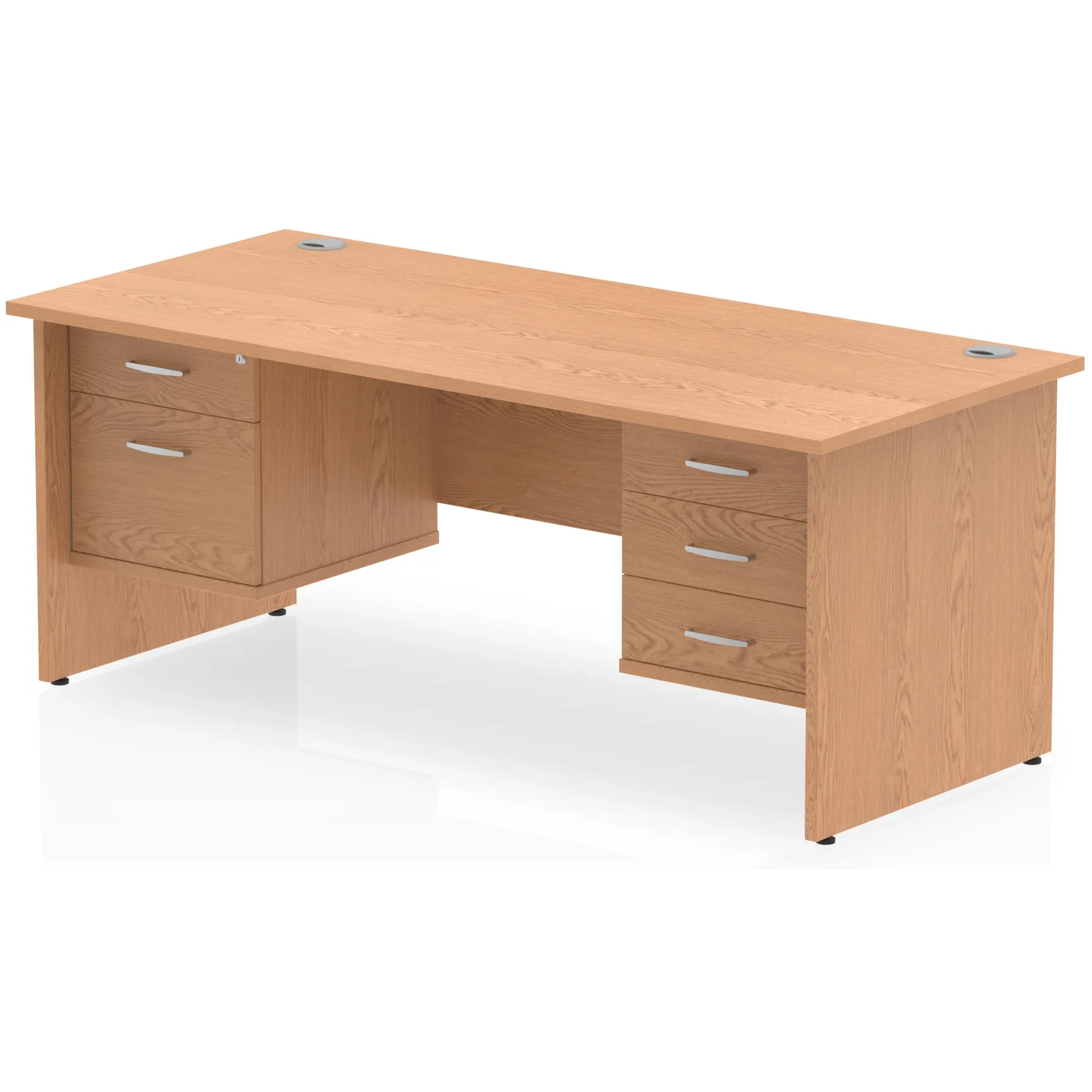 Impulse Panel End Rectangular Office Desk with Storage