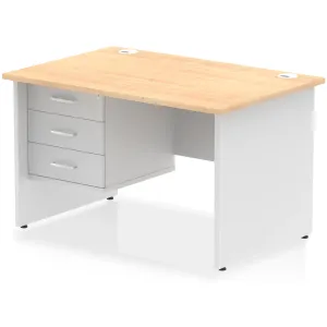 Impulse Panel End Rectangular Office Desk with Storage