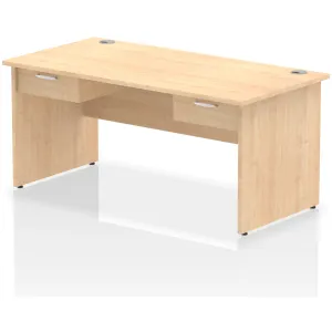 Impulse Panel End Rectangular Office Desk with Storage