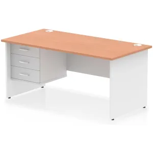 Impulse Panel End Rectangular Office Desk with Storage