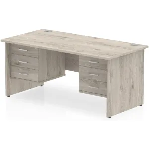 Impulse Panel End Rectangular Office Desk with Storage