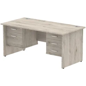 Impulse Panel End Rectangular Office Desk with Storage