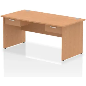 Impulse Panel End Rectangular Office Desk with Storage