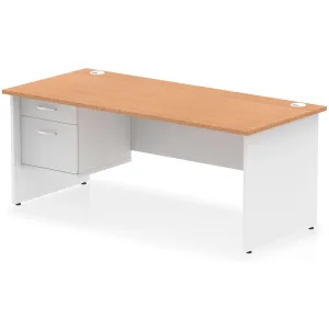 Impulse Panel End Rectangular Office Desk with Storage