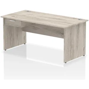 Impulse Panel End Rectangular Office Desk with Storage