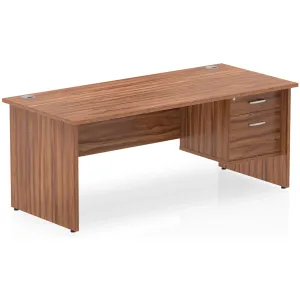 Impulse Panel End Rectangular Office Desk with Storage