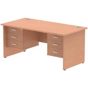 Impulse Panel End Rectangular Office Desk with Storage