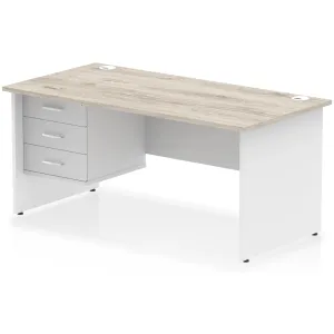 Impulse Panel End Rectangular Office Desk with Storage