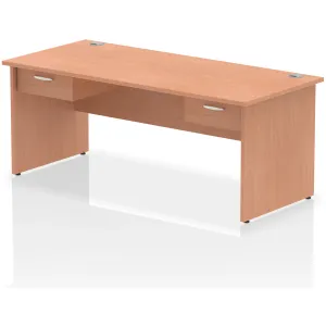 Impulse Panel End Rectangular Office Desk with Storage
