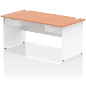 Impulse Panel End Rectangular Office Desk with Storage