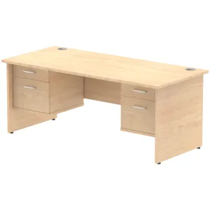 Impulse Panel End Rectangular Office Desk with Storage