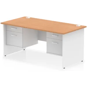 Impulse Panel End Rectangular Office Desk with Storage