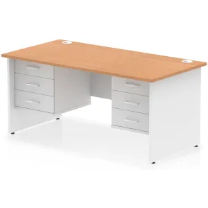 Impulse Panel End Rectangular Office Desk with Storage