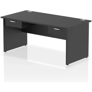 Impulse Panel End Rectangular Office Desk with Storage