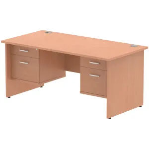 Impulse Panel End Rectangular Office Desk with Storage