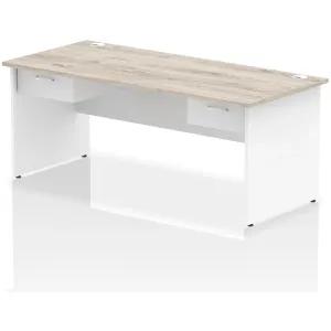 Impulse Panel End Rectangular Office Desk with Storage