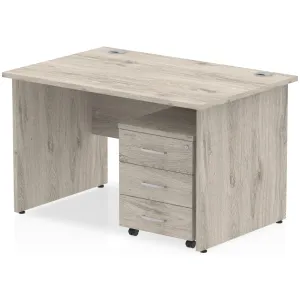 Impulse Panel End Rectangular Office Desk with Storage
