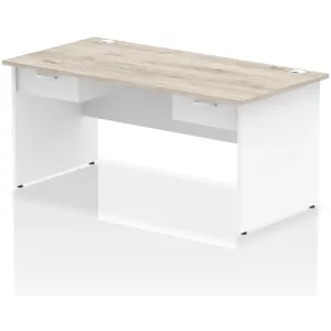 Impulse Panel End Rectangular Office Desk with Storage