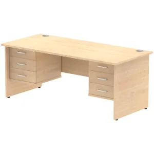 Impulse Panel End Rectangular Office Desk with Storage